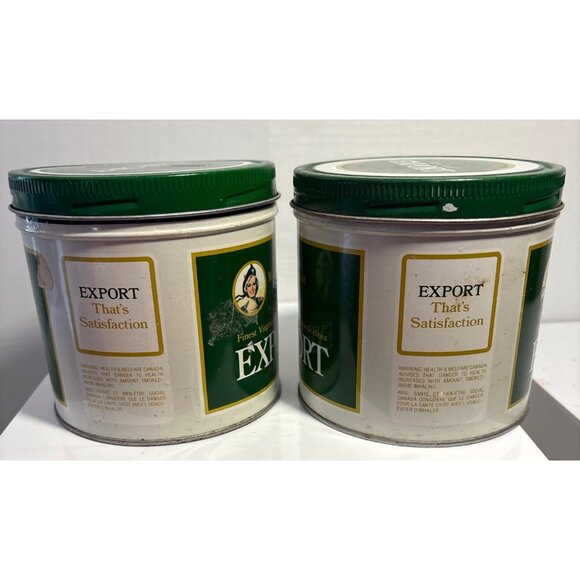 Vintage Macdonald Export Tobacco Tins 200G Set Of 2 Empty Collectible Cans With - Picture 4 of 8